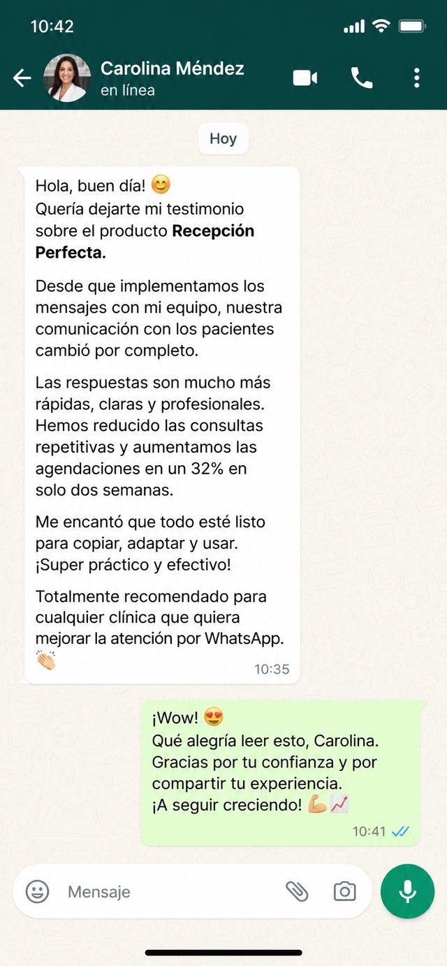 Testimonio real de Carolina Méndez por WhatsApp
